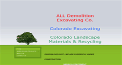 Desktop Screenshot of alldemolitionexcavatingco.com